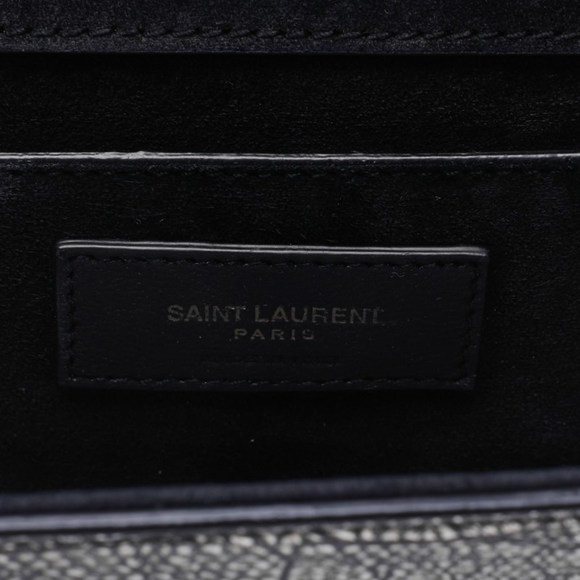 Saint Laurent Magnetic Chain Leather Shoulder Bag Silver - Picture 8 of 9
